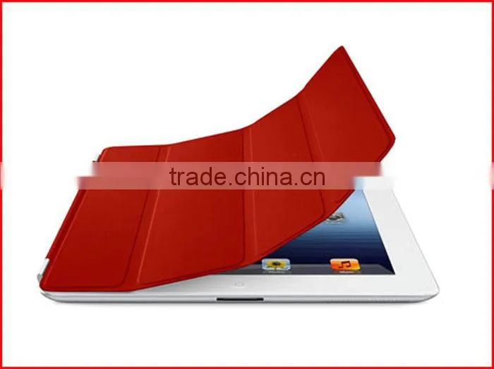 2015 fashion Waterproof belk leather smart cover cases for ipad 2 3 4 with high qulity PU lleather cover for ipad
