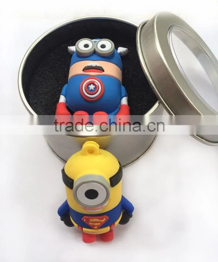 Popular Cartoon Super Heroes Series Usb Flash Drive Custom Pendrive,Wholesale Full Capacity Minions Memory Stick