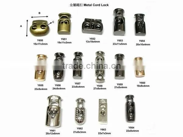 Double holes metal cord fastener