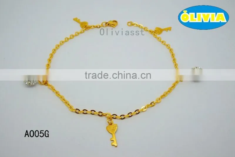 Olivia Jewelry 2016 Wholesale Alibaba Stainless Steel 18k gold jewelry with precious stones
