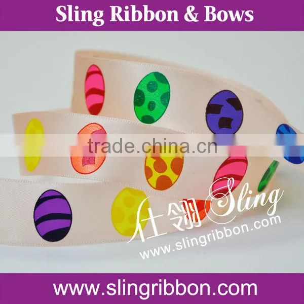 Easter's Day Rabbit Printed Satin Ribbon