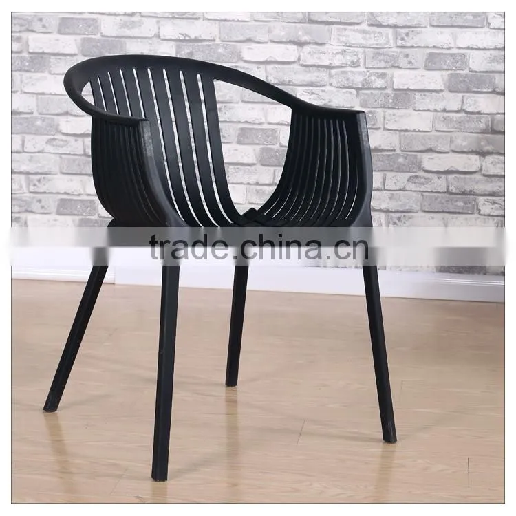 Plastic dining chair with armrests for sale