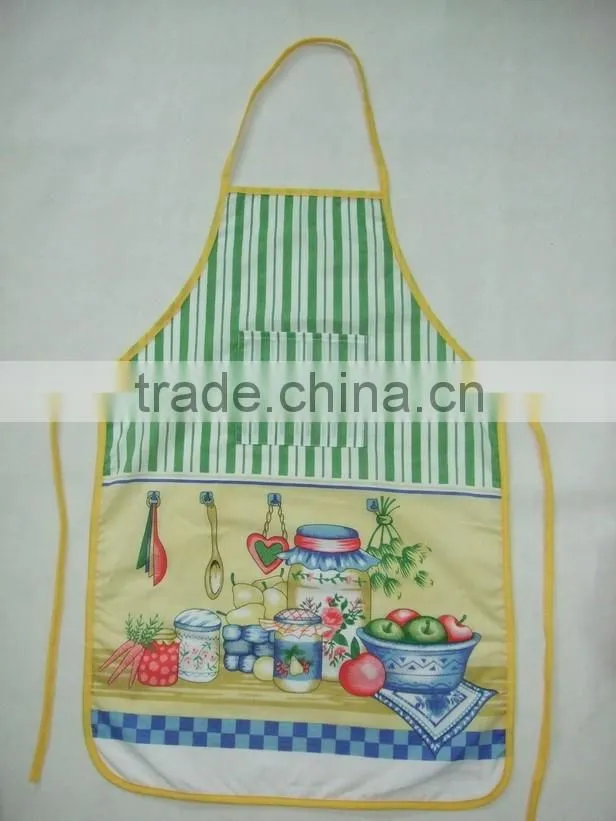 3 pcs silk screen print cotton kitchen apron set print cotton pot holder oven mitten set