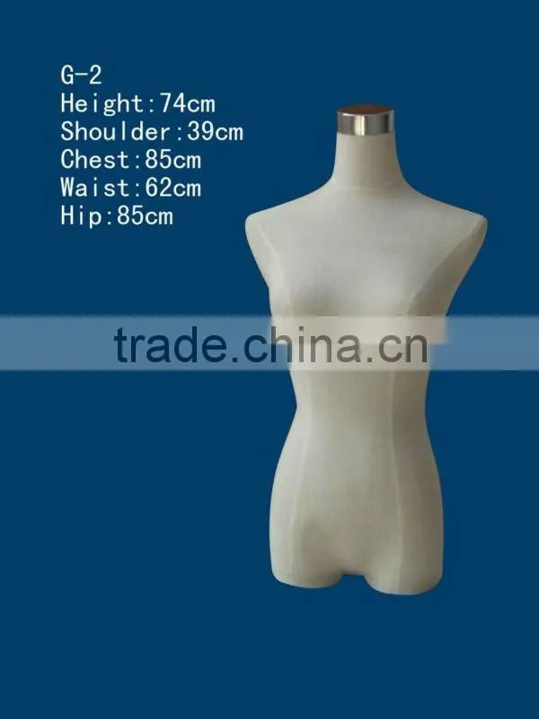 bust dress form mannequin covered fabric