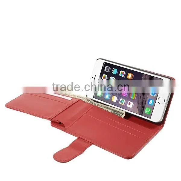 Magnetic Wallet Flip PU Leather Cover Case for iPhone 6 4.7 inch