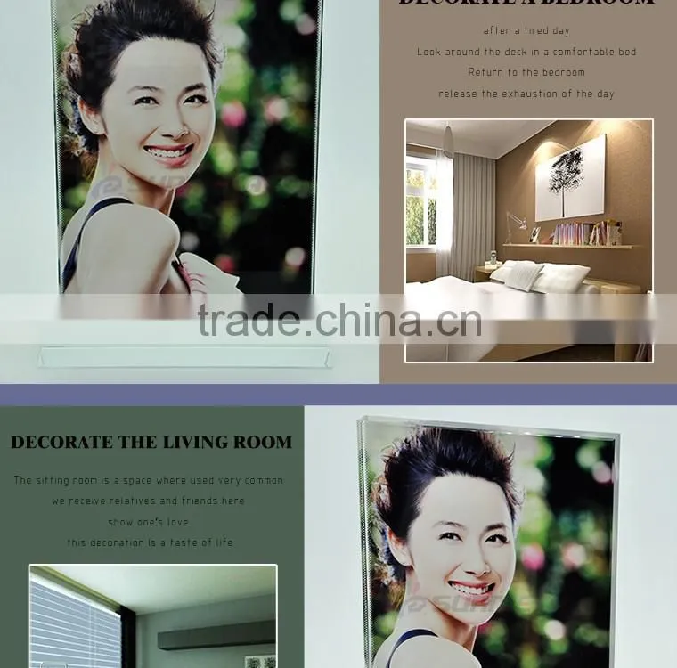 Blank 3D Crystal Photo Frame For Decoration