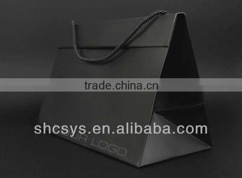 AEP 2013 New fashion milk white paper bag for customized Logo
