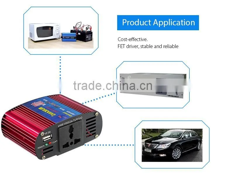 High efficiency 24V dc to ac power inverter 100W