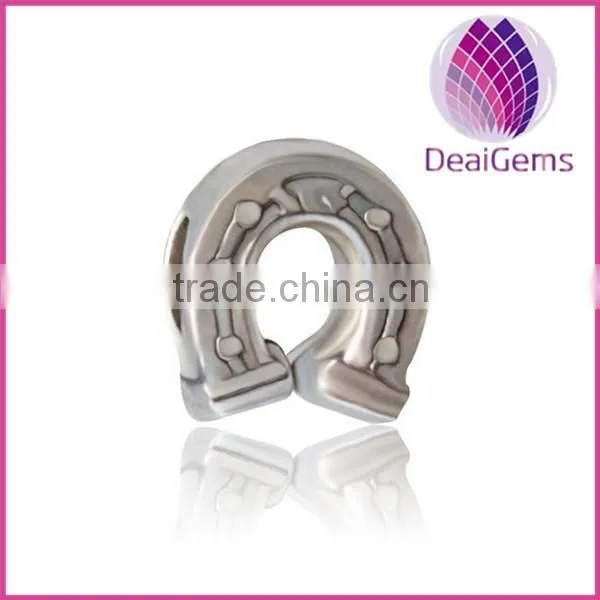 9.5*11.5mm silver color metal Horsehoe bead for bracelet