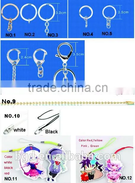 Custom acrylic keychains charm make in china