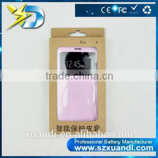 new products for mi 4 mobile phone window pu leather Case