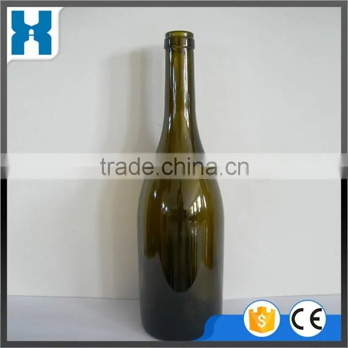FAKE WINE BOTTLE GREEN GLASS WITH CORK 750ML