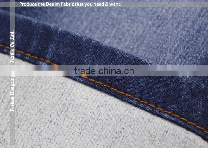 NO.765 Cotton polyester stretch denim Indigo blue denim with 10oz denim fabric stock