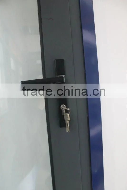 Double glass aluminum hinged doors