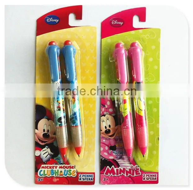 2015 promotion pen, cartoon school pen, plastic ballpoint pen