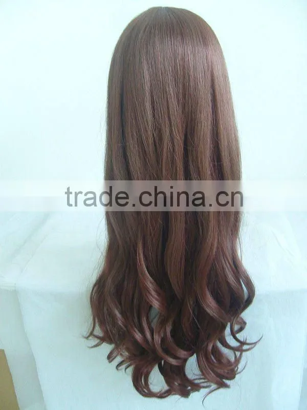 134# Synthetic wine red Hair Wig Women