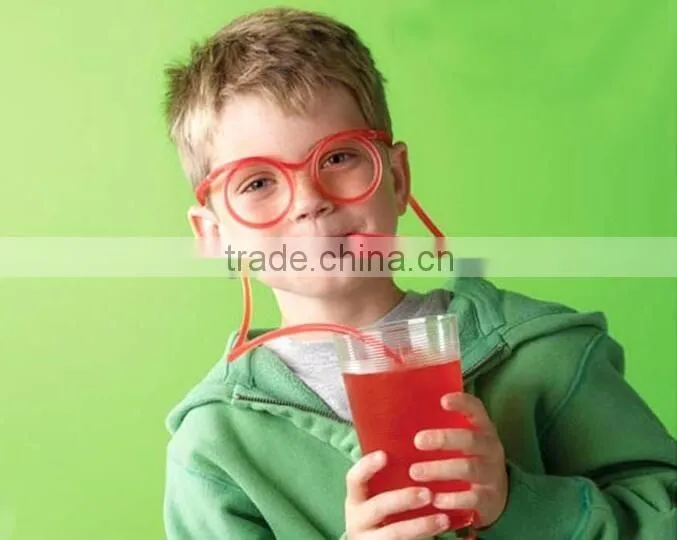 Crazy Fun Glasses Drinking Straw Soft Straw Glasses Drinking Tube