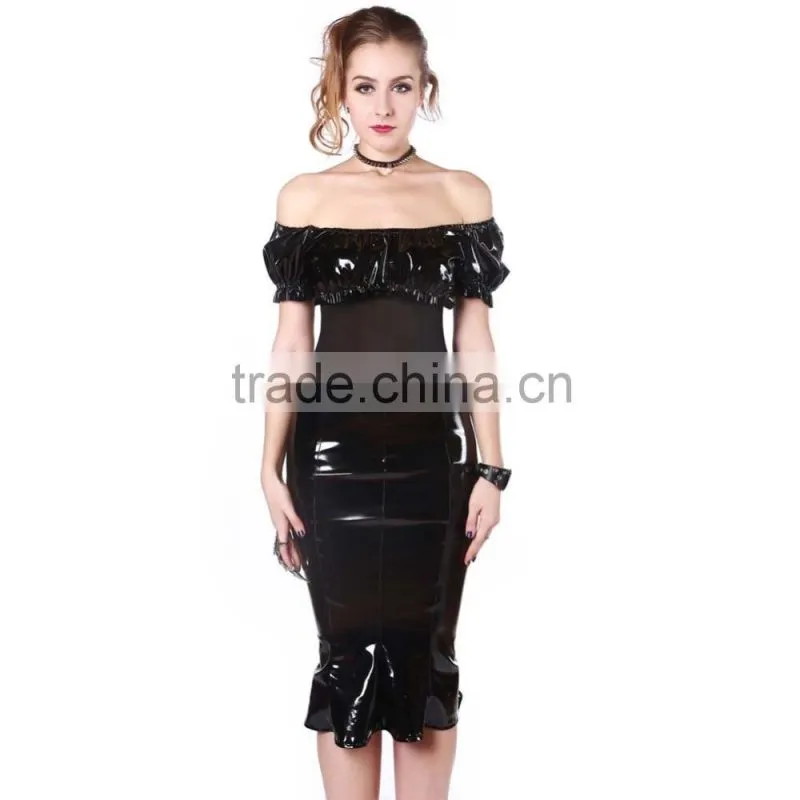 2016 New Style Europe PU Leather Package Hip Pvc Slim Skirt Women Underwear