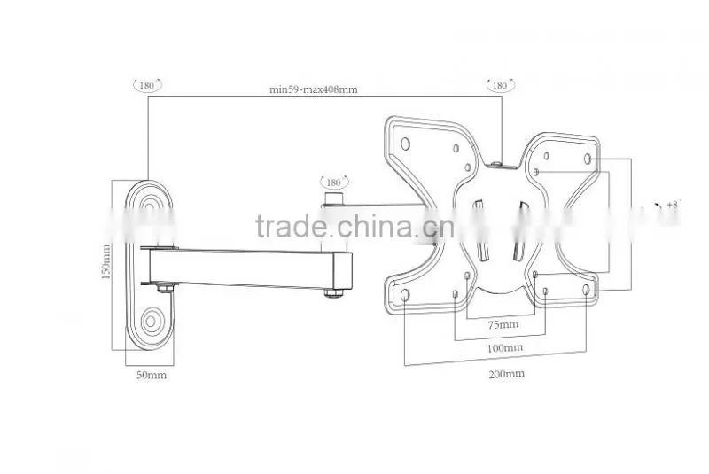 full motion lcd tv floor mount stand