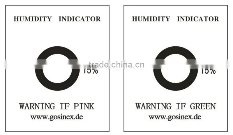 RH 15% humidity indicator label