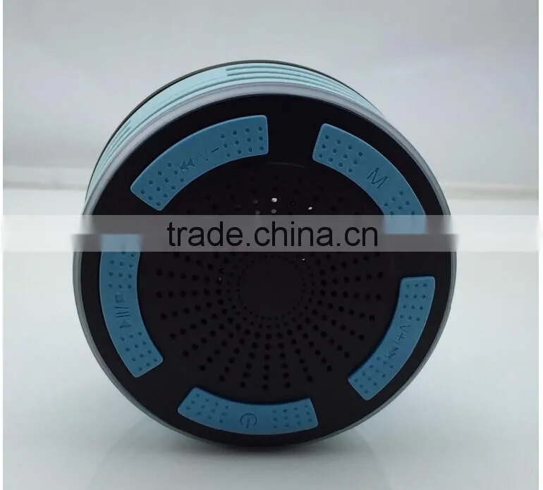 new products 2016 wireless waterproof speaker levitating shower speaker with LED light