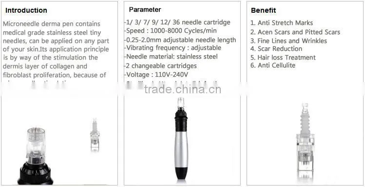 Meso microneedle pen auto derma micro needle pen derma pen dermapen