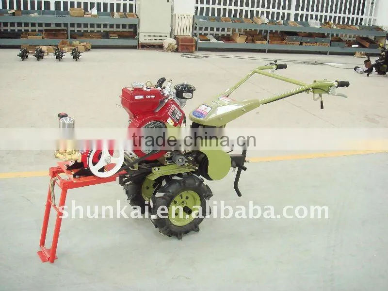 Garden Power Tiller with Power Sprayer