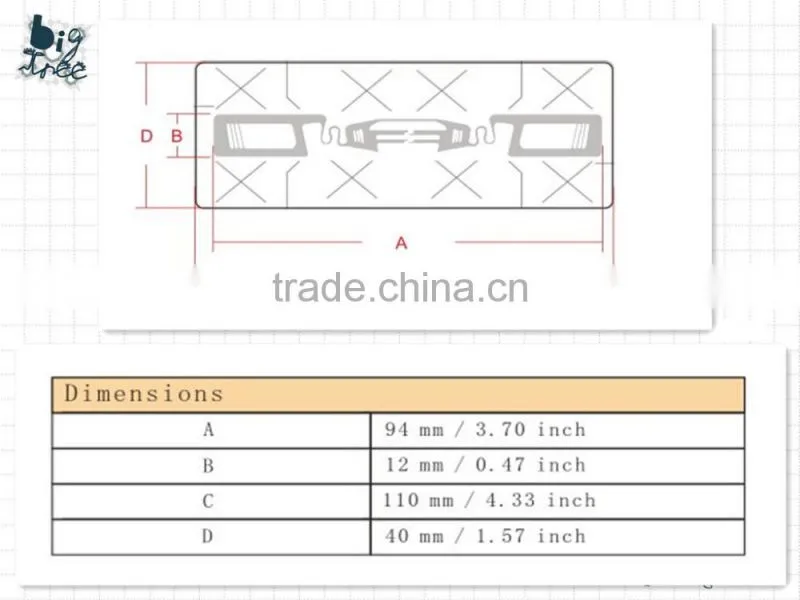 ISO 18000-6C UHF RFID Windshield tags PET waterproof rfid sticker for smart parking lots management