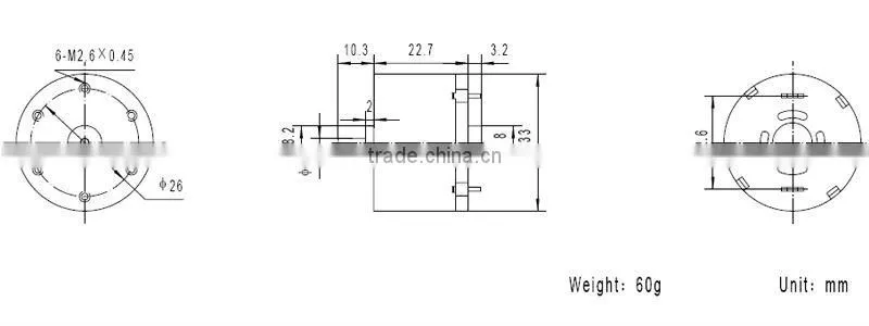 micro dc 24v electric motor for VCR Tape