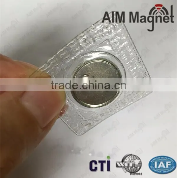 Neodymium round pvc clothing magnet