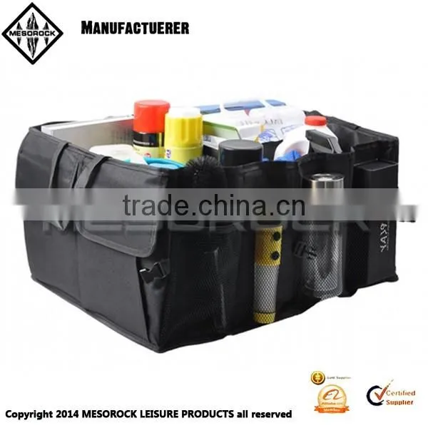 Foldable Cargo Storage Box with Rope Handles Cargo Storage Bag Car Trunk Organizer