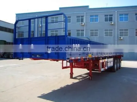 Tri-Axle 40ft side wall loader trailer for cargo transport