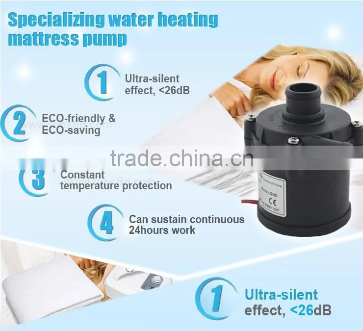 brushless silent environmental cool and warm water mattress pump