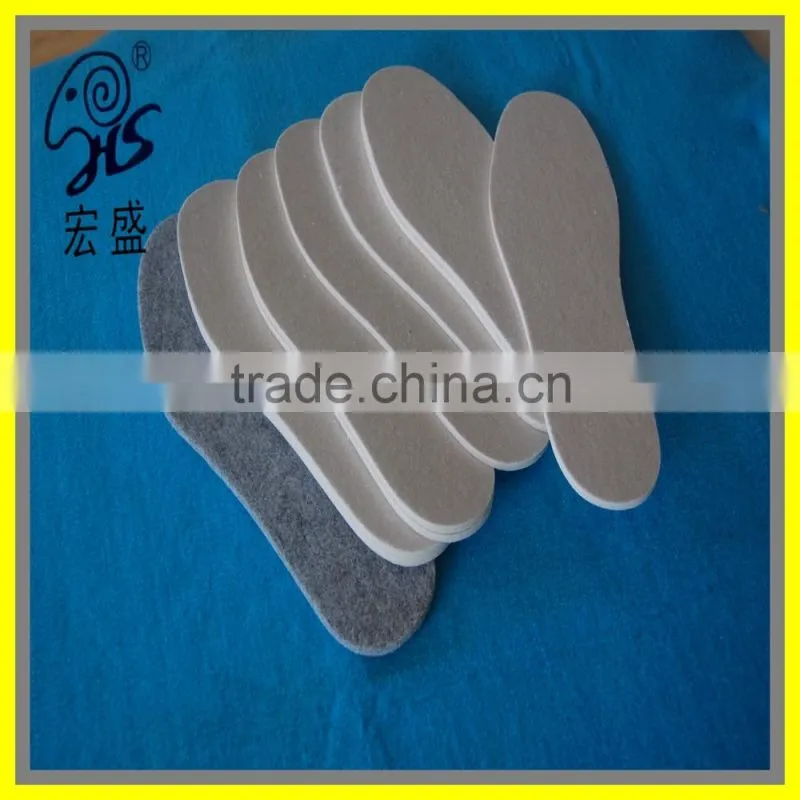 Winter wool felt insoles for keep warm