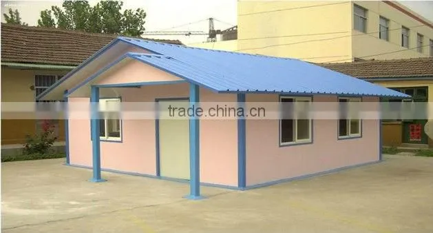 Cheap movable green manufactured light steel structure house/home/building