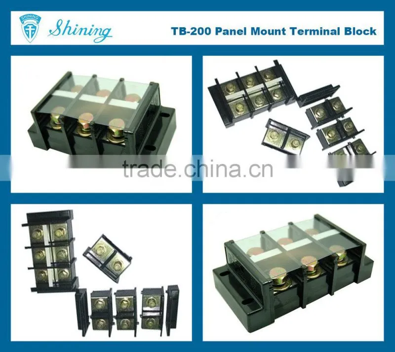TB-200 Panel Mounted 600V 200A Male and Female Electrical Connector