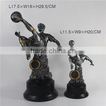 Resin rugby player trophy