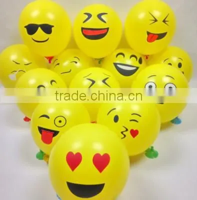 2016 Whosale Emoji Party emulsion Balloon For Decoration