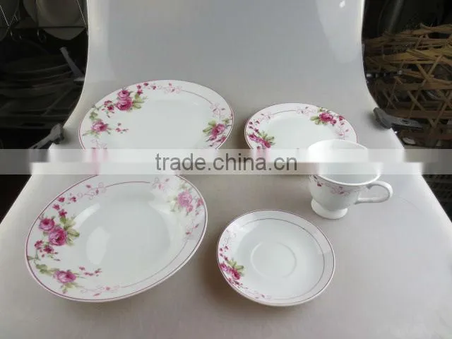 30pcs beautiful decal porcelain dinner ware set