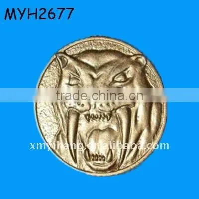 resin hand painted dragon gold power coin