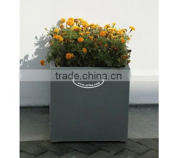 metal flower baskets and planters