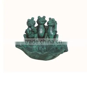 Cast Iron Vivid Frog Statue For Water Fountain