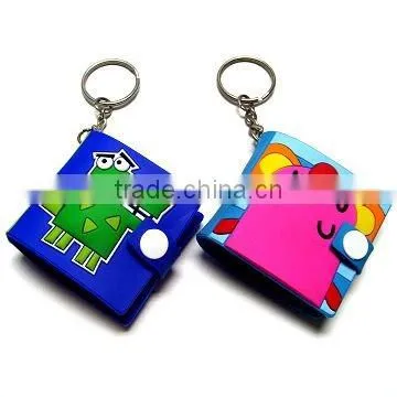 3D PVC book with keyring