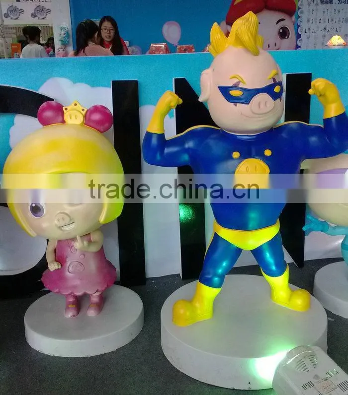 Fiber glass movie cartoon statue