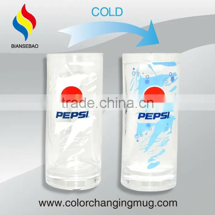 Cold color changing glass cup beer promotional gift