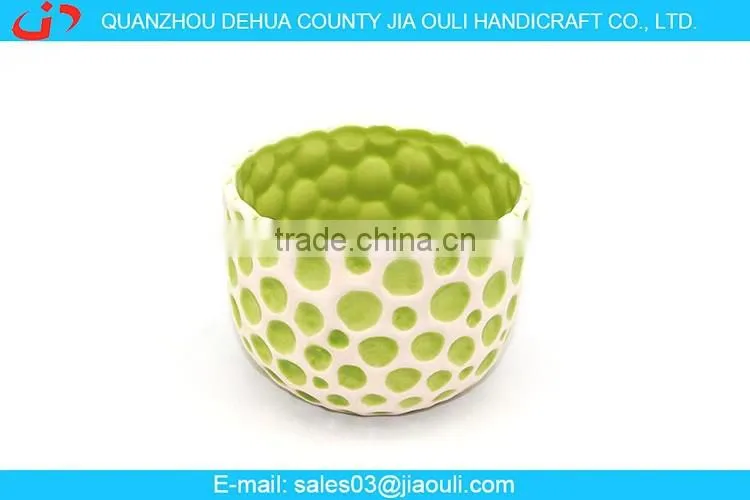 Popular sale EASTER decoration crackle glazed Ceramic Chicken planter