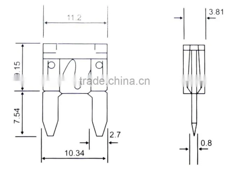10PCS Auto Fuse, Car Fuse Set, Mini size