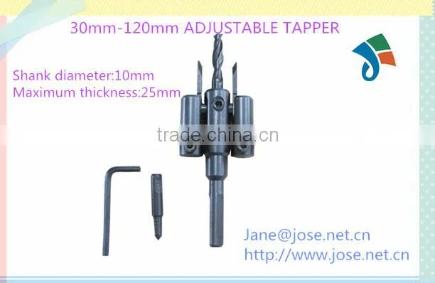 Alloy steel blade woodworking tapper Adjustable hole saw