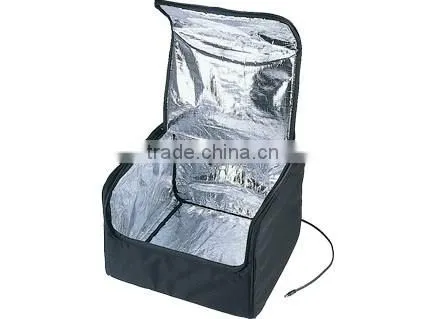 12V heated pizza delivery bags carrying beverage bag for food warming.