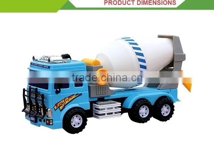Hot sale friction inertia set plastic model truck toy concrete pump